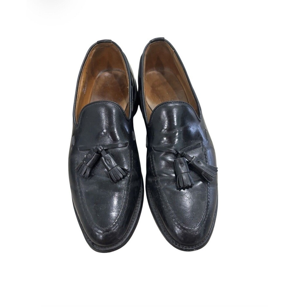 Allen Edmonds "GRAYSON" Men's Leather Tassel Loafers 9.5 C Black USA